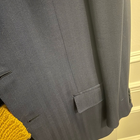 Ermenegildo Zegna Silk and Wool Navy Blazer 50R - Picture 5 of 11